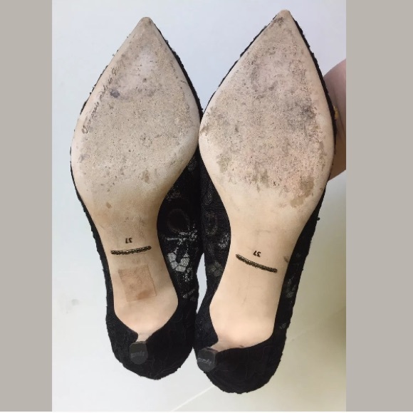 Dolce & Gabbana Black Lace Taormina Heels - Picture 4 of 7